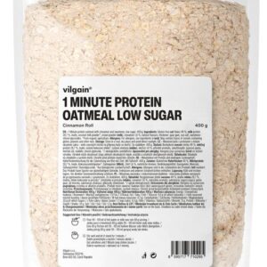 Vilgain Minutová proteinová ovesná kaše s nízkým obsahem cukru skořicová rolka 400 g
