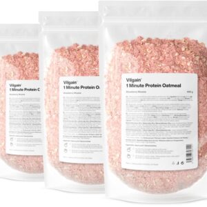 Vilgain Minutová proteinová ovesná kaše –  3× jahodový mousse 400 g
